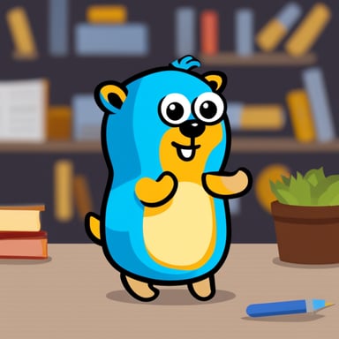 Generate a go blue gopher searching in Google.