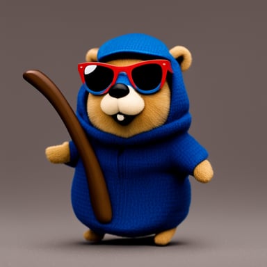 Go Blue Gopher wearing a disguise of a beaver
