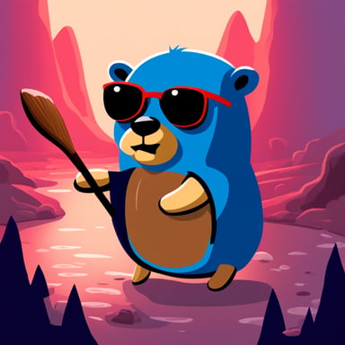 Go Blue Gopher wearing a disguise of a beaver