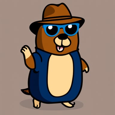 Go Blue Gopher wearing a disguise of a beaver
