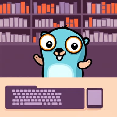 Go Blue Gopher is learning programming.