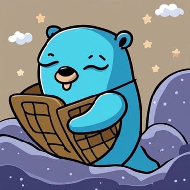 Go Blue Gopher sleeping while having nice dreams.