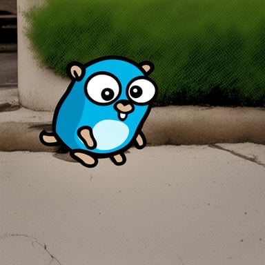 Go Blue Gopher as graffiti gopher.