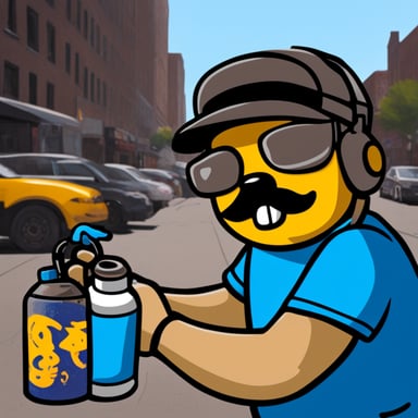 Graffiti artist Go Blue Gopher