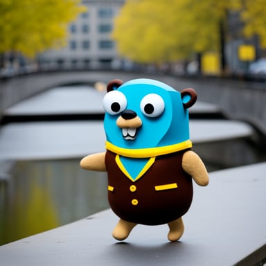 Go Blue Gopher explores Berlin.