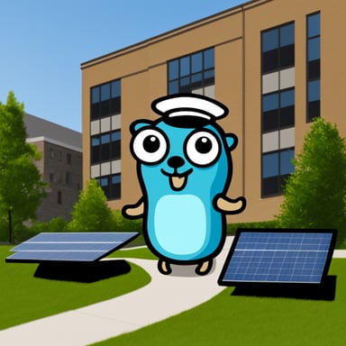 Go Blue Gopher and photovoltaics