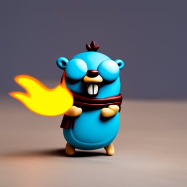 Go Blue Gopher is burning with excitement.