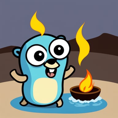 Go Blue Gopher is burning with excitement.