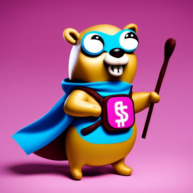 Go Blue Gopher with the logo of Deutsche Telekom
