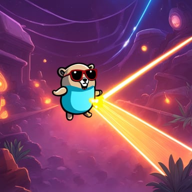 Go Blue Gopher's laser adventure.