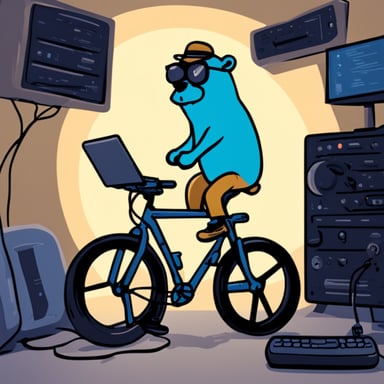 Go Blue Gopher, like a fixie, works as the default route inside a high-tech router.