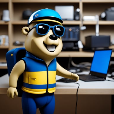 Go Blue Gopher, like a fixie, works as the default route inside a high-tech router.