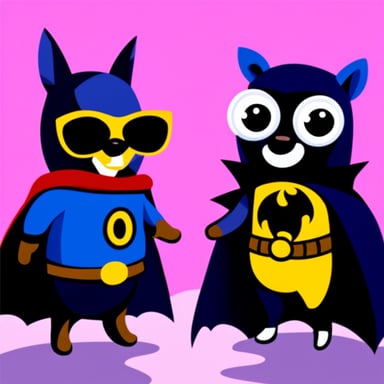 Go Blue Gopher as Batman and Robin gophers