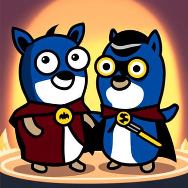 Go Blue Gopher as Batman and Robin gophers