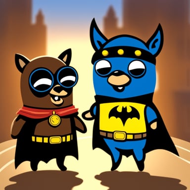 Go Blue Gopher as Batman and Robin gophers