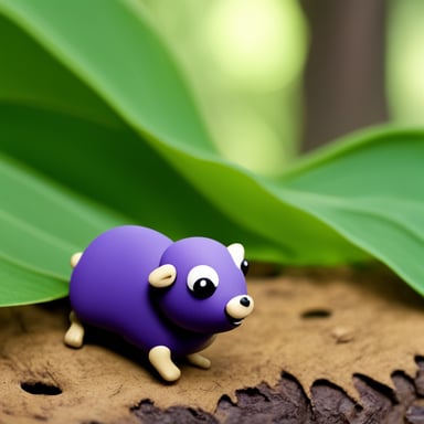 Go Blue Gopher on a large purple leaf