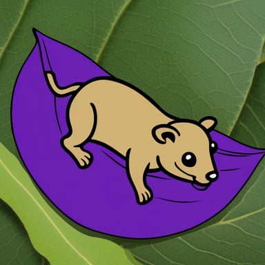 Go Blue Gopher on a large purple leaf