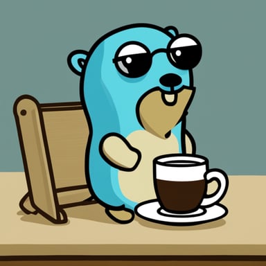 Go Blue Gopher prefers Go over Java for its simplicity and efficiency.