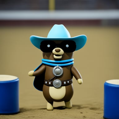 Go Blue Gopher as the bull rider cowboy.
