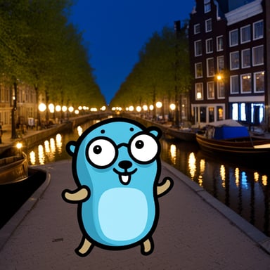 Go Blue Gopher in Amsterdam