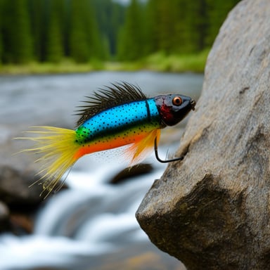 Go Blue Gopher fly fishing in the mountains.