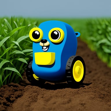 Go Blue Gopher as John Deere.