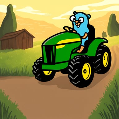 Go Blue Gopher as John Deere.