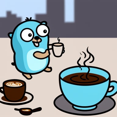 Go Blue Gopher and espresso