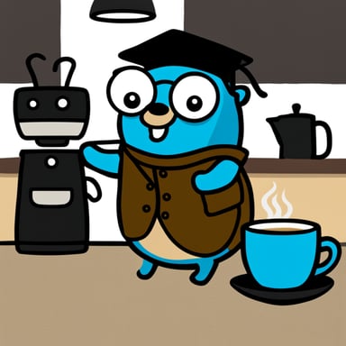 Go Blue Gopher and espresso