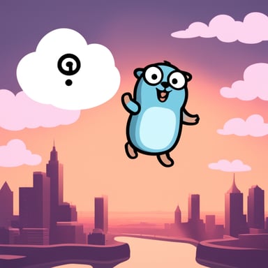 Go Blue Gopher runs and sees a cloud in front of him with CKV written on it.