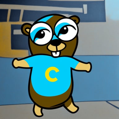 Go Blue Gopher holds a large poster that says CKV.