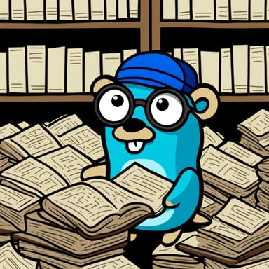 Go Blue Gopher, like a detective, quickly finds the right word in a pile of words recorded in RAM.
