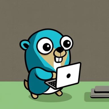 Go Blue Gopher as a hacker with a key.