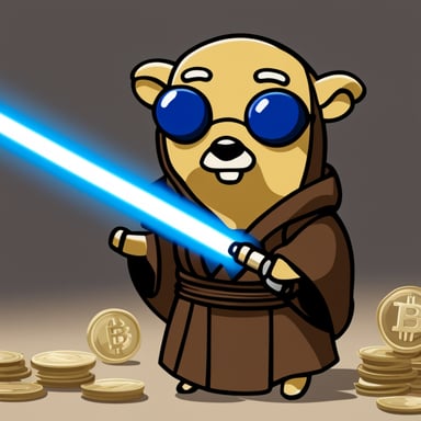 Go Blue Gopher as a crypto Jedi.