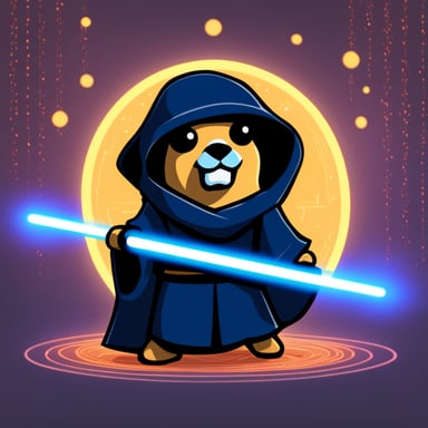 Go Blue Gopher as a crypto Jedi.