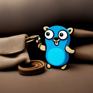 Go blue gopher in canvas bag