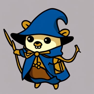 Go Blue Gopher as a fantasy gopher elf wielding a bow