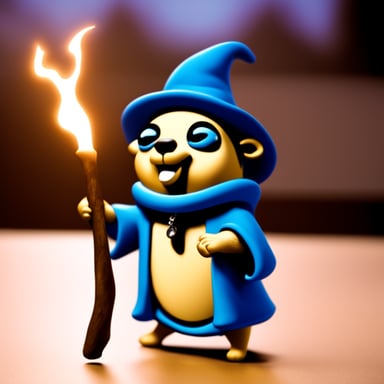 Go blue gopher casting a spell.