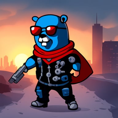 Go Blue Gopher as Terminator