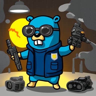 Go Blue Gopher as Terminator