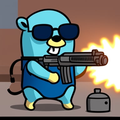 Go Blue Gopher as Terminator