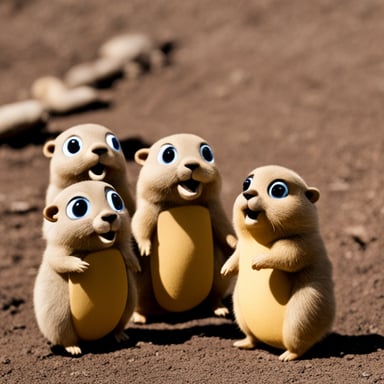 A group of gophers, led by Go Blue Gopher, meeting each other.