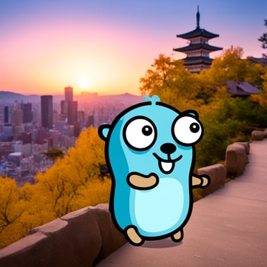 Go Blue Gopher traveling to Japan.