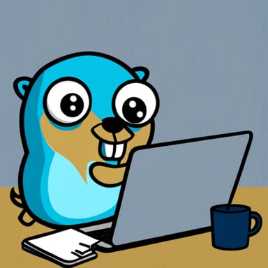 Go Blue Gopher making zip files.