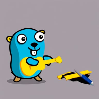 Go Blue Gopher making zip files.