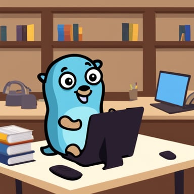 Go Blue Gopher making zip files.