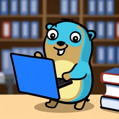 Go Blue Gopher making zip files.