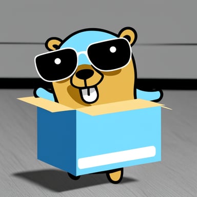Go Blue Gopher received a giant box.
