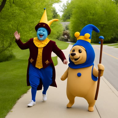 Go Blue Gopher as the court jester.