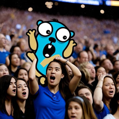 Go Blue Gopher scream panic.